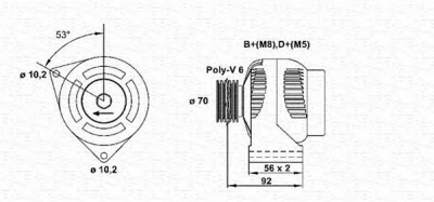 MAGNETI MARELLI 943356577010 -  Генератор